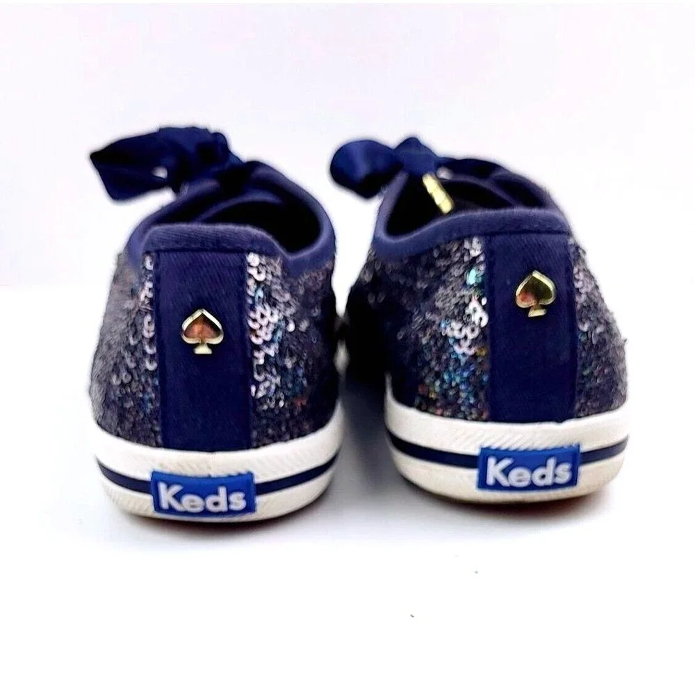 Women Keds x Kate Spade New York |‎ Navy Glitter Champion Sneaker - Size 6.5